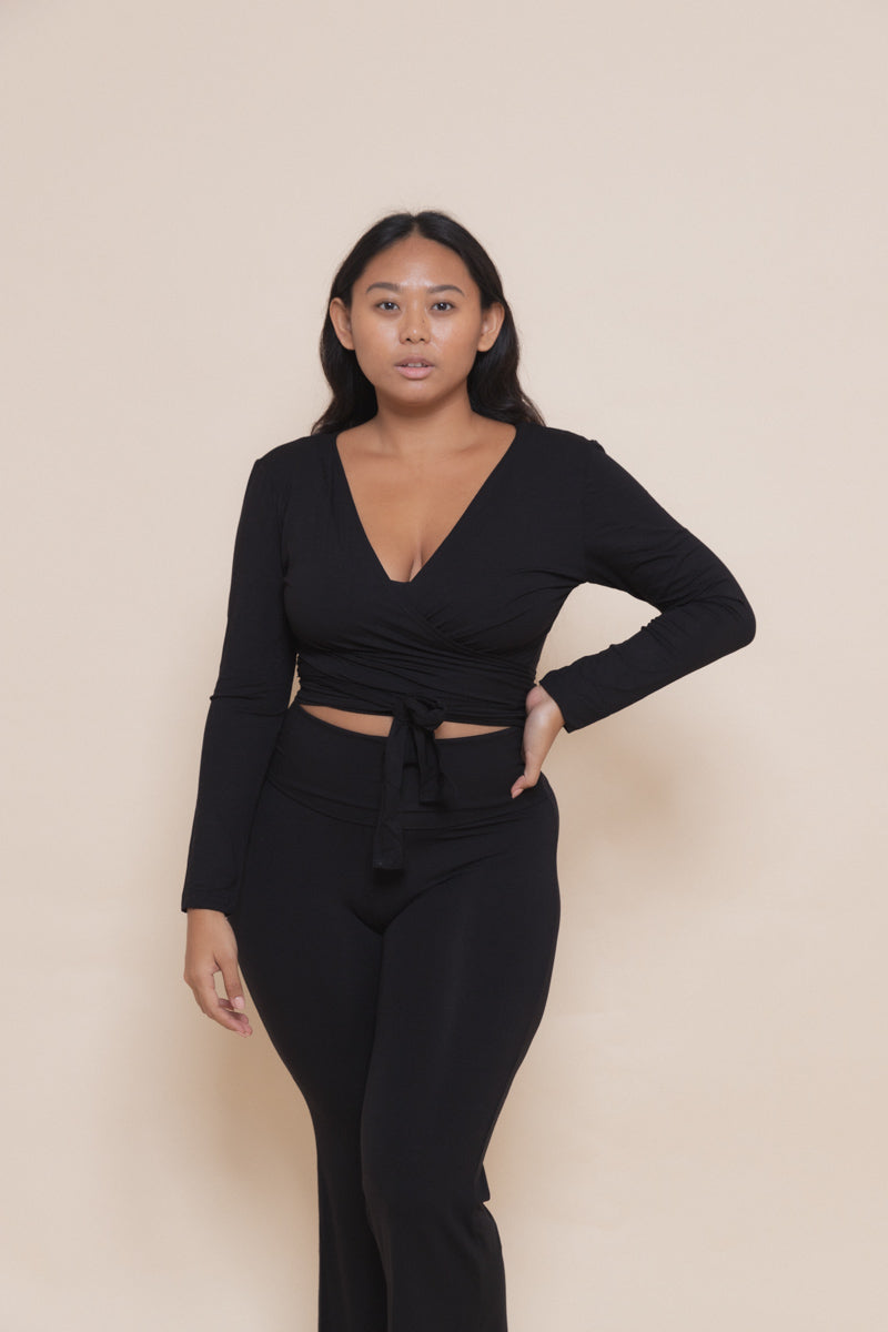 Agni Wrap Top Black